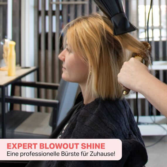 Olivia Garden Expert Blowout Shine - Gold & Brown - 35 - Keramikbeschichtete Rundbürste für geschmeidiges Ausblasen, krausfreies Haar & strahlenden Glanz