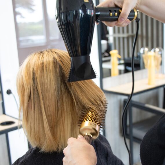 Olivia Garden Expert Blowout Shine - Gold & Brown - 45 - Keramikbeschichtete Rundbürste für geschmeidiges Ausblasen, krausfreies Haar & strahlenden Glanz