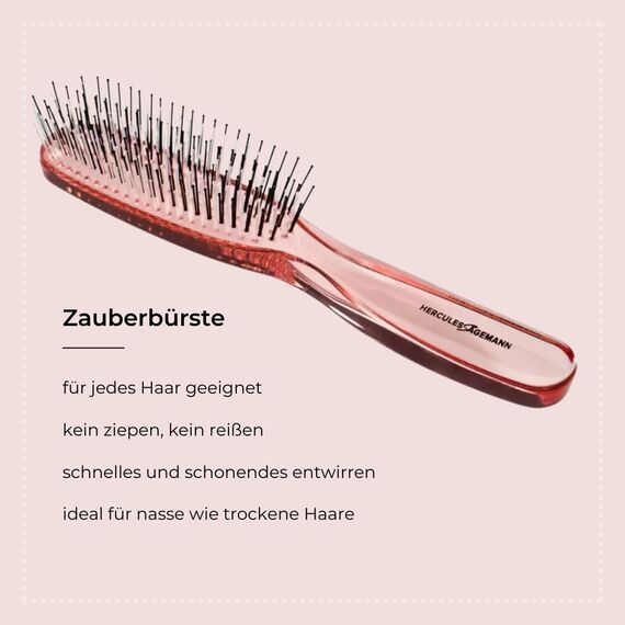 Hercules Sägemann s Zauberbürste Scalp Brush in ROSA - entwirren ohne Ziepen (8203)