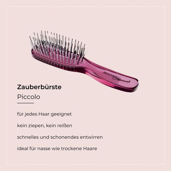 Hercules Sägemann s Zauberbürste PICCOLO Scalp Brush in BROMBEER-PINK - entwirren ohne Ziepen (8101)