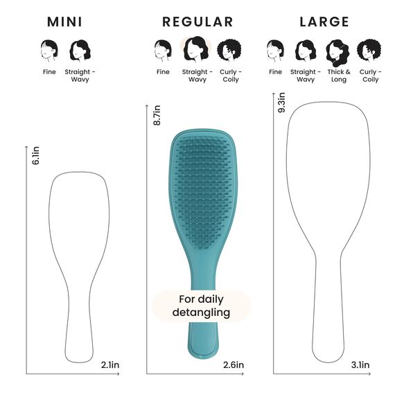 Tangle Teezer Ultimate Detangler Haarbürste – Für Nasses & Trockenes Haar – Entwirrungsbürste für Alle Haartypen – Zweistufige Borsten Reduzieren Haarbruch & Entfernen Knoten – Türkis
