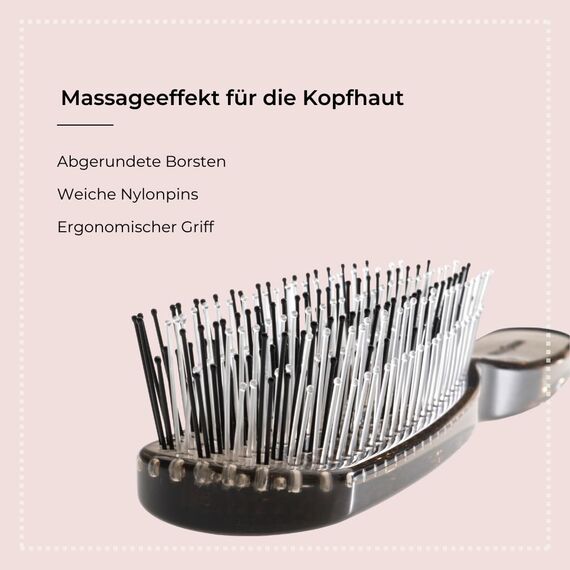 HERCULES SÄGEMANN - Zauberbürste Schlamm | Hochwertige Scalp Brush für sanftes Entwirren ohne Ziepen. Ideal für Damen und Herren, geeignet für nasses und trockenes Haar. | Farbe: Braun