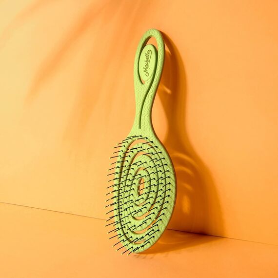 Ninabella Haarbürste ohne Ziepen - Bürste für Damen und Herren - Detangler Bürste auch für Locken & Lange Haare - Entwirrbürste Haarbürsten - Limetten Grün
