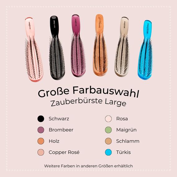 HERCULES SÄGEMANN - Zauberbürste Schlamm | Hochwertige Scalp Brush für sanftes Entwirren ohne Ziepen. Ideal für Damen und Herren, geeignet für nasses und trockenes Haar. | Farbe: Braun