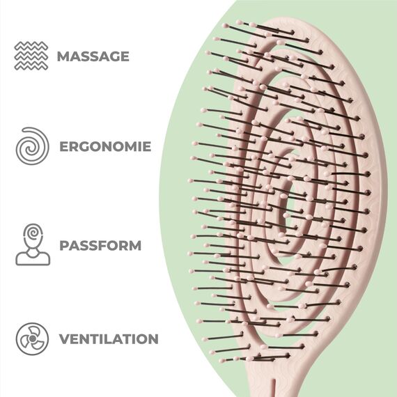 Ninabella Haarbürste ohne Ziepen - Bürste für Damen und Herren - Detangler Bürste auch für Locken & Lange Haare - Entwirrbürste Haarbürsten - Limetten Grün