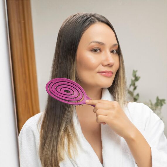 Ninabella Haarbürste ohne Ziepen - Bürste für Damen und Herren - Detangler Bürste auch für Locken & Lange Haare - Entwirrbürste Haarbürsten - Pink