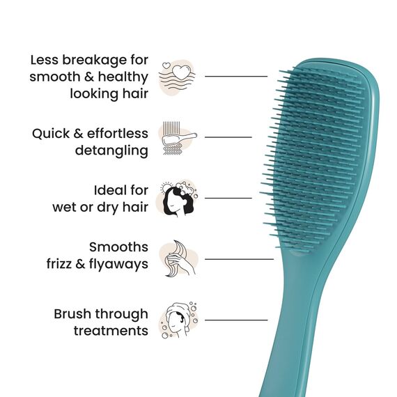 Tangle Teezer Ultimate Detangler Haarbürste – Für Nasses & Trockenes Haar – Entwirrungsbürste für Alle Haartypen – Zweistufige Borsten Reduzieren Haarbruch & Entfernen Knoten – Türkis