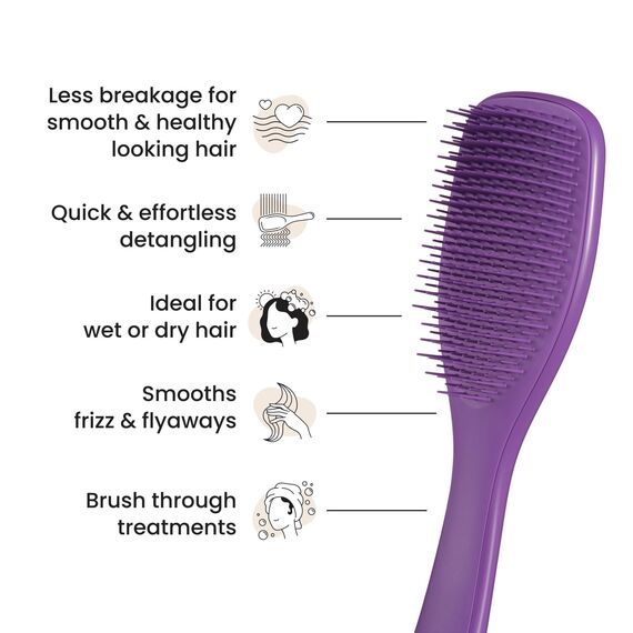Tangle Teezer Ultimate Detangler Haarbürste – Für Nasses & Trockenes Haar – Entwirrungsbürste für Alle Haartypen – Zweistufige Borsten Reduzieren Haarbruch & Entfernen Knoten – Frisch Lila