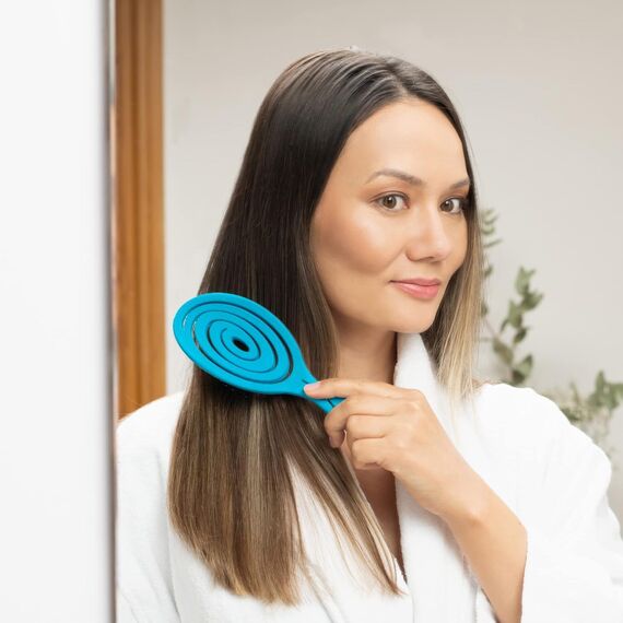 Ninabella Haarbürste ohne Ziepen - Bürste für Damen und Herren - Detangler Bürste auch für Locken & Lange Haare - Entwirrbürste Haarbürsten - Ozean Blau