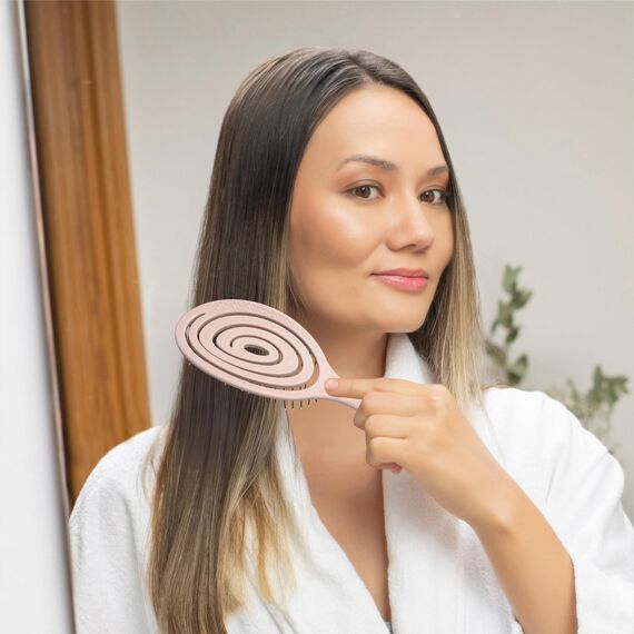 Ninabella Haarbürste ohne Ziepen - Bürste für Damen und Herren - Detangler Bürste auch für Locken & Lange Haare - Entwirrbürste Haarbürsten - Limetten Grün
