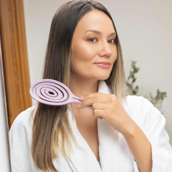 Ninabella Haarbürste ohne Ziepen - Bürste für Damen und Herren - Detangler Bürste auch für Locken & Lange Haare - Entwirrbürste Haarbürsten - Rosa