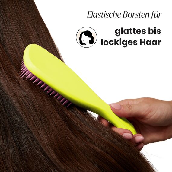 Tangle Teezer Ultimate Detangler Haarbürste – Für Nasses & Trockenes Haar – Entwirrungsbürste für Alle Haartypen – Zweistufige Borsten Reduzieren Haarbruch & Entfernen Knoten – Gelb & Rosa