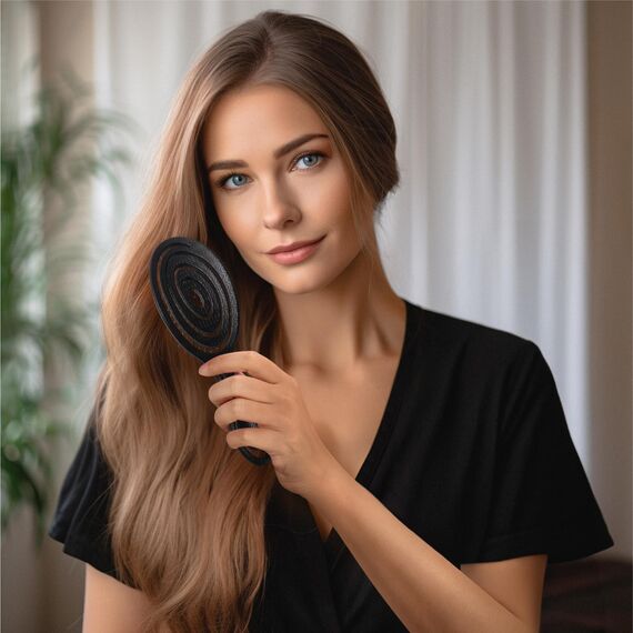 Ninabella Haarbürste ohne Ziepen - Bürste für Damen und Herren - Detangler Bürste auch für Locken & Lange Haare - Entwirrbürste Haarbürsten - Schwarz Pink