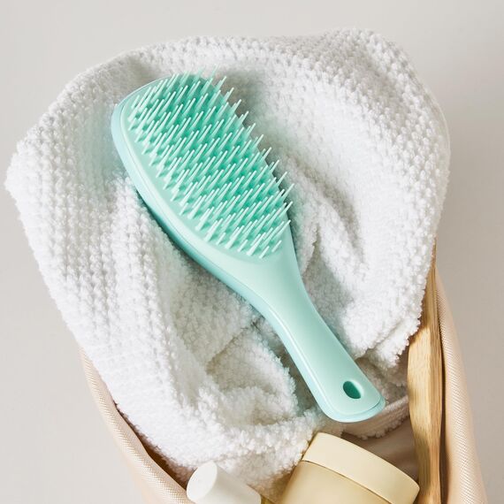 Tangle Teezer Ultimate Detangler Klein für Feines und Empfindliches Haar, Nasses und Trockenes Haar, Entwirrungsbürste für Dünnes und Feines Haar, Perfekte Haarbürste für Kinder und auf Reisen, Türkis