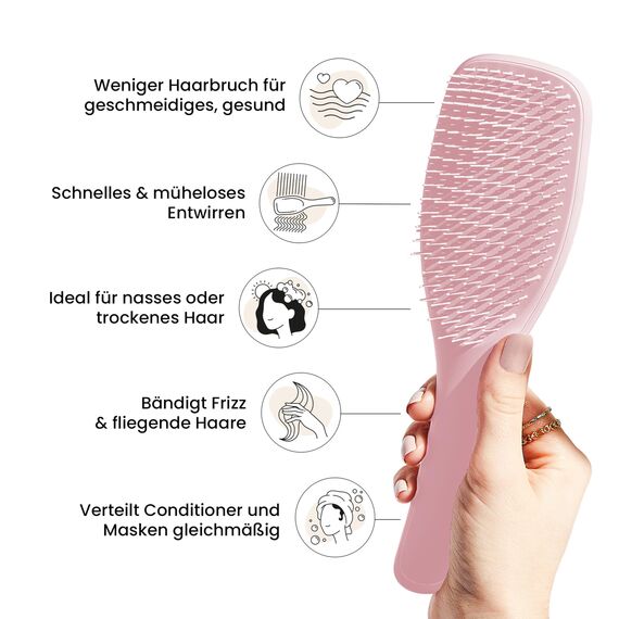 Tangle Teezer Ultimate Detangler Haarbürste – Für Nasses & Trockenes Haar – Entwirrungsbürste für Alle Haartypen – Zweistufige Borsten Reduzieren Haarbruch & Entfernen Knoten – Millennial Rosa