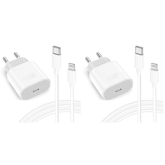 iPhone Schnellladegerät und Ladekabel Schnellladekabel für iPhone 14 13 12 11 Pro Max Plus Mini/SE/XR/X/XS/Pad,25W USB C Ladegerät mit 2M Kabel Fast Charger Netzteil Stecker Adapter (Packung mit 2)