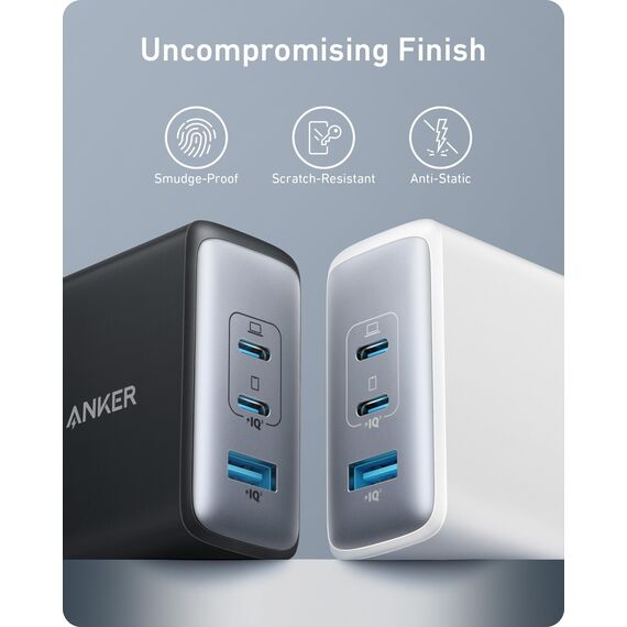 Anker 100W USB C Ladegerät, 736 Netzteil (Nano II), 3-Port Schnellladegerät, Für MacBook Pro/Air, Pixelbook, ThinkPad, iPad Pro, Galaxy S24, iPhone 17/16/15 Series