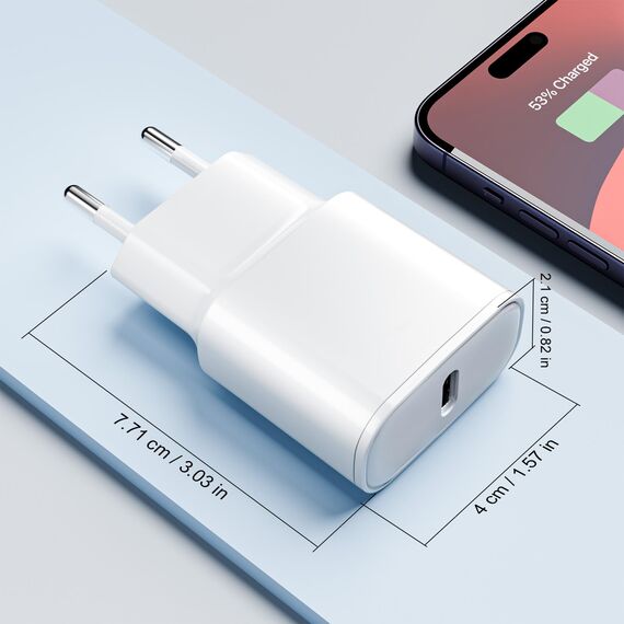 25W USB C Ladegerät, 2 Pack Ladekabel für iPhone 17 16 15/ Pro/Pro Max/Plus, USB C Adapter Schnellladegerät Netzteil Stecker mit 2M Schnellladekabel