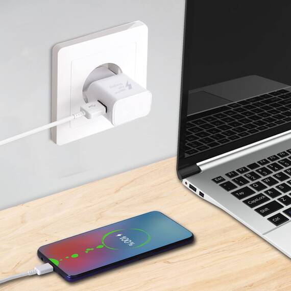 2er Pack USB Ladegerät, Netzteil Steckdosenadapter, Ersatz-Original Schnellladegerät Für Samsung Galaxy S8 S9 S10 S20 S21 Plus S10e 5G S7 A56 A54 A52s A50 A51 A36 A34 A30 A20 A16 A15 A14 A06 A05s