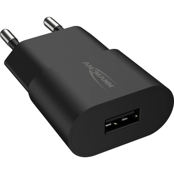 Ansmann 1 porta USB 1001-0108 - Caricatore USB con controllo intelligente di ricarica per smartphone, tablet, GoPro, e-book, ecc