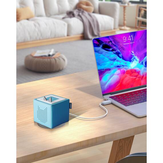 USB Ladestation 9V für Toniebox Ladekabel Original,Toniebox externen Stereolautsprechern Ladegerät (White-USB)