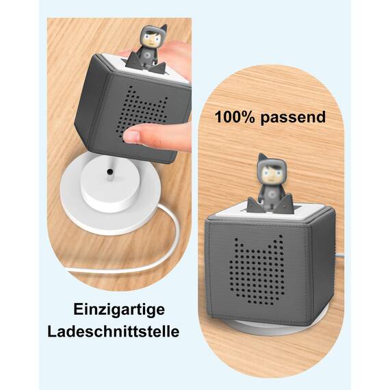 USB Ladestation 9V für Toniebox Ladekabel Original,Toniebox externen Stereolautsprechern Ladegerät (White-USB)