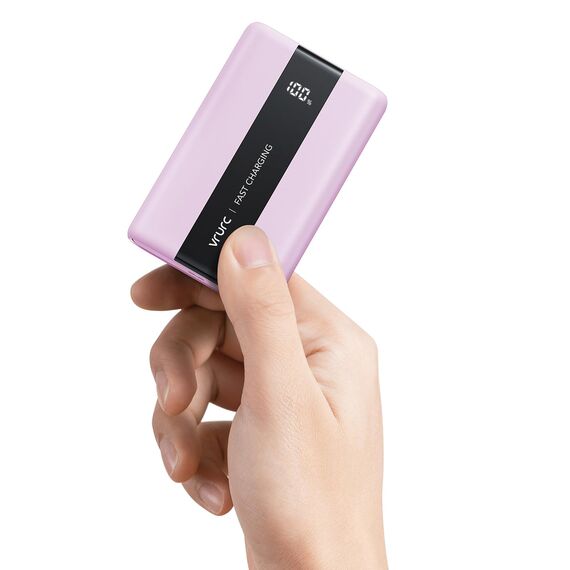VRURC Power Bank 20000mAh – Kleiner & tragbarer externer Akku mit 22,5W QC & PD 3.0 Schnellladen, USB-C, 6 Ports & LED-Anzeige, CE-zertifizierte Powerbank für iPhone, Samsung, Huawei, iPad & Reisen