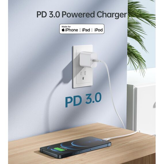Seadmit 20W USB C Adapter, USB-C Ladegerät kompatibel mit i-Phone 17/16/15/14/13 Plus Pro Max Mini, i-Pad, Air-Pods, Samsung Galaxy S25/24/23, USBC Stecker Netzteil Schnellladegerät Charger(4 Port)
