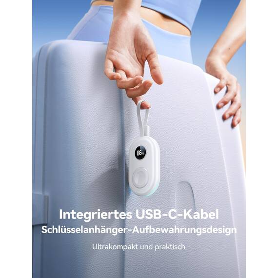 JOYROOM 2500mAh Powerbank für Apple Watch 11 mit USB C Ladekabel, [LED-Display] Magnetisch Kabellos Tragbares Ladegerät kompatibel mit Apple Watch Series 11/10/9/8/7/6/SE/5/4/3/2/1/Nike/Ultra/Ultra 2