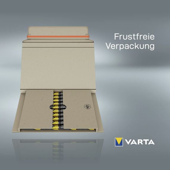 VARTA Batterien AA, 100 Stück, Power on Demand, Alkaline, 1,5V, Vorratspack in umweltschonender Verpackung, ideal für Computerzubehör, Smart Home Geräte
