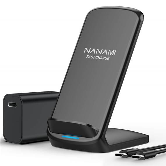 NANAMI Fast Wireless Charger,15W Induktive Ladestation mit 20W USB ladegerät für Samsung Galaxy S26/S25/S24/S23/S22/S21/S20/S10/S9,für iPhone 17/Air/16/15/14/13/12/11//X/XS/XR/8/8 Plus Google Pixel LG