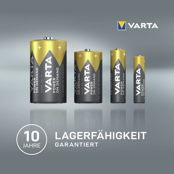 VARTA Batterien AAA, 20 Stück, Power on Demand, Alkaline, 1,5V, Vorratspack, smart, flexibel, leistungsstark, ideal für Computerzubehör, Smart Home Geräte, Made in Germany