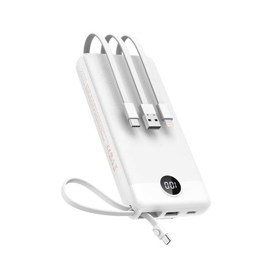 VEEKTOMX Powerbank 20000mAh Power Bank mit integrierten Kabeln USB C Externe Handyakkus mit 5 Ausgängen & 2 Eingängen Reise Gadgets Akkupack Kompatibel mit iPhone, Samsung