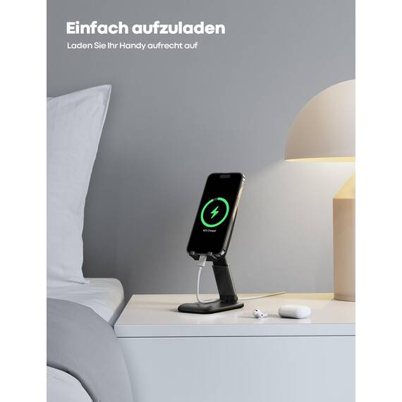 Lamicall Handy Ständer Verstellbare, Handy Halterung - Faltbarer Handyhalterung, Halter für iPhone 17 16 15 14 Pro Max Plus Air, 13 12 Pro Max Mini, 11 Pro, Xs Max, X, SE, Samsung S24 S23, Smartphone