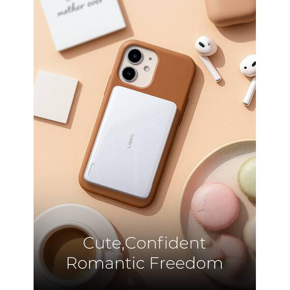 LISEN Powerbank MagSafe Slim für iPhone 17 Pro, Reise Gadgets Flugzeug 106G Ultraleicht Wireless & 22.5W USB-C Schnellladung, Papa Mama Geschenk Akkuhüllen Zubehör für iPhone 16 Pro Max 15 Alpenschnee
