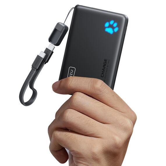 INIU Tragbares Ladegerät, 45W PD Powerbank Schnellladung, Ultra Slim 10000mAh USB C In&Out Akku Pack, Handy Tragbare Powerbanks Kompatibel mit iPhone 17 16 15 Samsung S22 S21 Google iPad usw