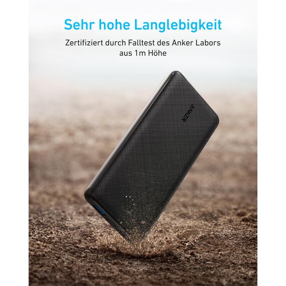 Anker Powerbank (PowerCore 10K), kompaktes Akku-Pack mit 10.000 mAh Kapazität, PowerIQ-Ladetechnologie und USB-C für iPhone, iPad, Samsung Galaxy, Pixel und mehr