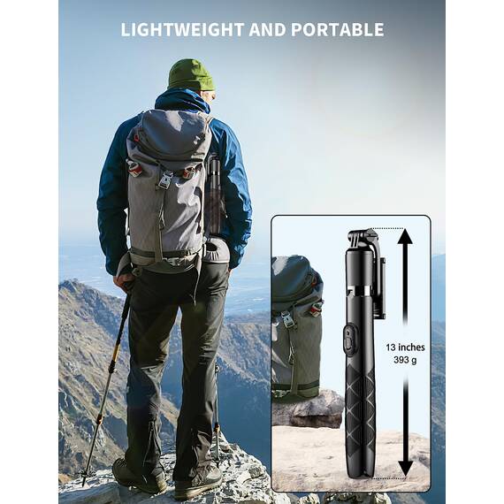 180cm Handy Stativ Ständer & Selfie Stick, Handyhalter mit Abnehmbarer Fernbedienung, Smartphone Stative, Tripod für iPhone, Handystativ Kompatibel mit iPhone Android Smartphones, Camera