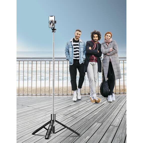 180cm Handy Stativ Ständer & Selfie Stick, Handyhalter mit Abnehmbarer Fernbedienung, Smartphone Stative, Tripod für iPhone, Handystativ Kompatibel mit iPhone Android Smartphones, Camera