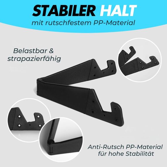 Kronwahl 5 STÜCK universale Handy Ständer, Faltbare Flexible Handyhalterung für Smartphones, Tablet Halterung, idealer Handyhalter Tisch, Schreibtisch, Zuhause, Büro & unterwegs