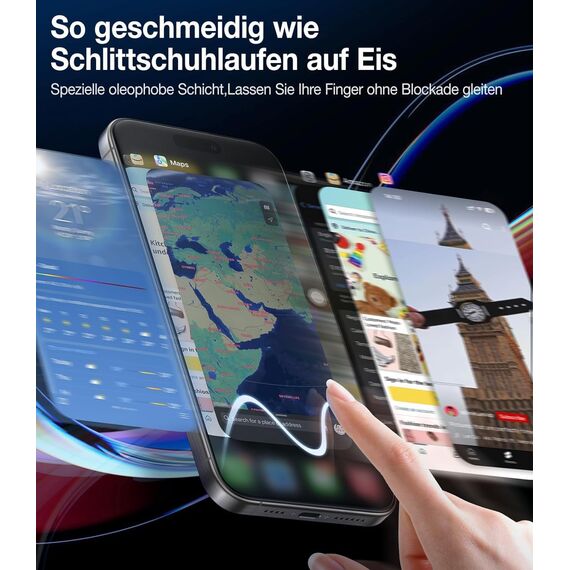 TORRAS für iPhone 13/13 Pro Glas, iPhone 14 Schutzglas [Unzerbrechlich TOP 9H Schutz] Militärniveau aus DE Dauerhaft Schutzfolie für iPhone 13/13 Pro, iPhone 14 für Panzerglas [Full Screen] 2 Stück