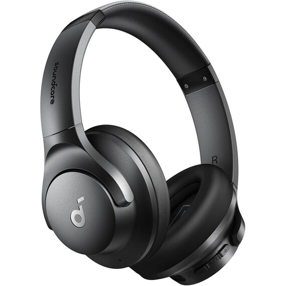 soundcore by Anker Q20i kabelloser Bluetooth Over-Ear-Kopfhörer mit Hybrid Active Noise Cancelling, 40h Spielzeit im ANC-Modus, Hi-Res Audio, Personalisierung per App(Schwarz)(Generalüberholt)
