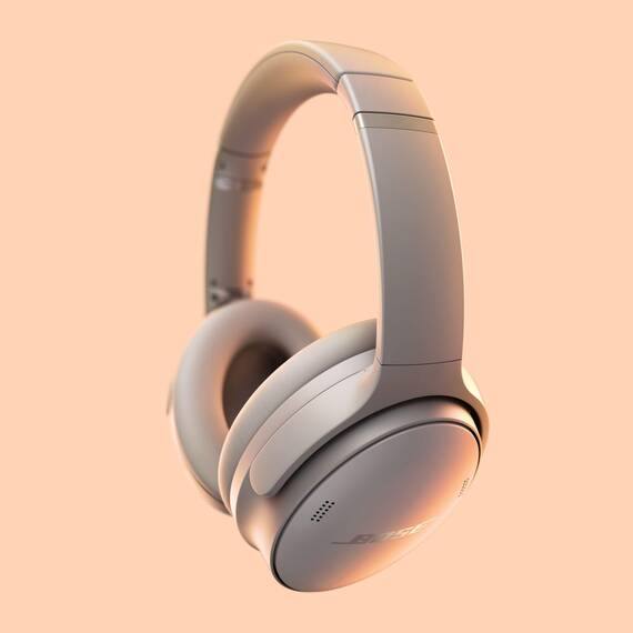 Bose QuietComfort Kabellose Kopfhörer mit Mikrofon und Noise-Cancelling, Bluetooth Over-Ear-Kopfhörer mit Noise-Cancelling, bis 24 Stunden Akkulaufzeit, Sandstein - Limited Edition
