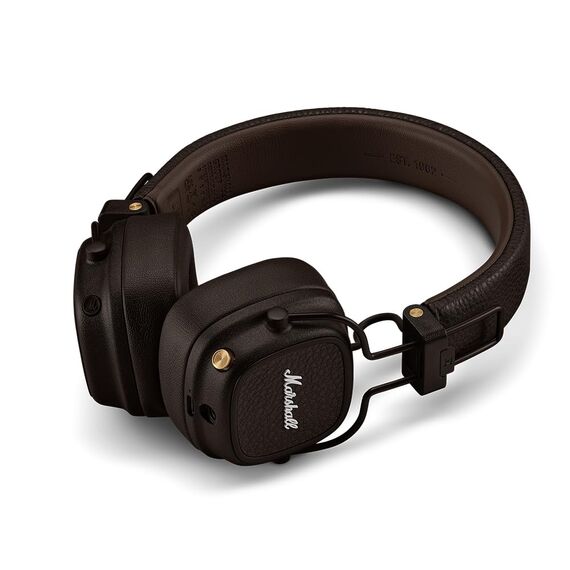 Marshall Major V Bluetooth Kopfhörer, 100 Stunden Spielzeit – Braun