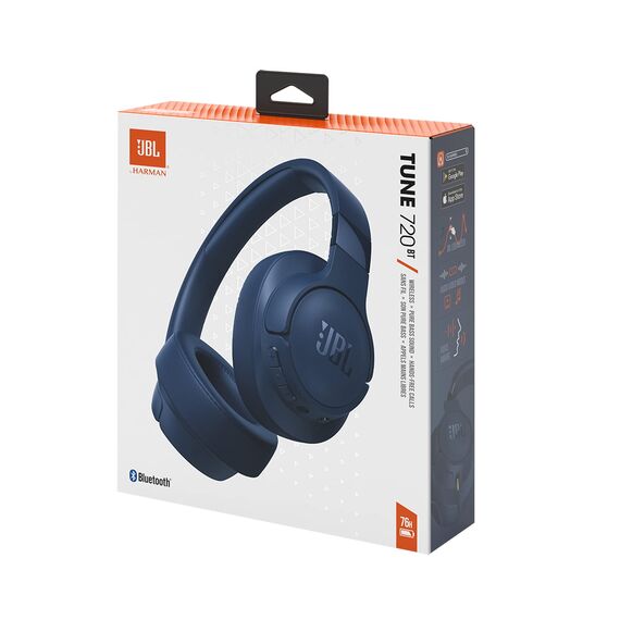 JBL Tune 720 BT Wireless Over-Ear-Kopfhörer – Mit JBL Pure Bass Sound, Bluetooth und leichtem, faltbarem Design – Bis zu 76 Stunden Musikwiedergabe – Blau