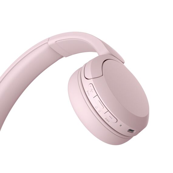 Sony WH-CH520 Kabelloser Bluetooth On-Ear-Kopfhörer, hohe Klangqualität, leichtes Design, bis zu 50 Stunden Akkulaufzeit, Schnellladung, EQ, klare Gesprächsqualität, iOS und Android - Rosa