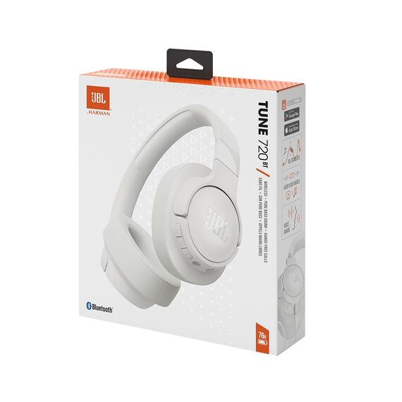 JBL Tune 720 BT Wireless Over-Ear-Kopfhörer – Mit JBL Pure Bass Sound, Bluetooth und leichtem, faltbarem Design – Bis zu 76 Stunden Musikwiedergabe – Weiß