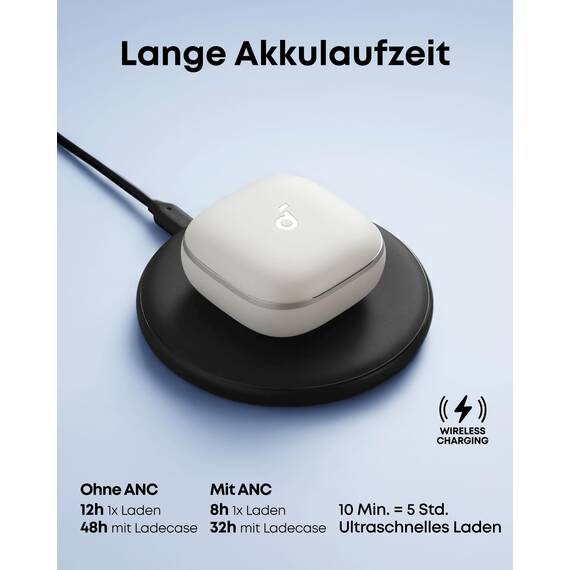 soundcore Liberty 5 by Anker, kabellose Earbuds mit Noise Cancelling, 2X stärkere Stimmreduktion, ANC in Echtzeit, Schnellladen, Dolby Audio, klare KI-Telefonate mit 6 Mics, Lange Akkulaufzeit