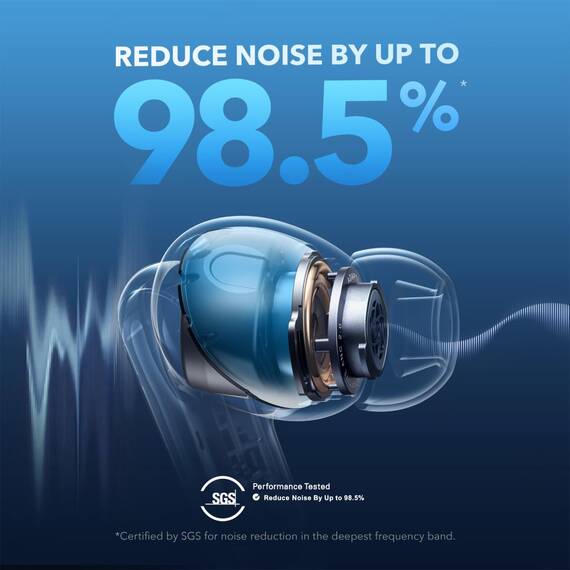 soundcore by Anker Liberty 4 NC Kabellose Earbuds mit Geräuschunterdrückung, 98,5% Noise Cancelling, Adaptive Geräuschunterdrückung für Ohren und Umgebung, Hi-Res Sound, 50H Wiedergabe (Rosa)