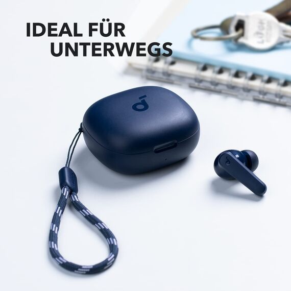 soundcore by Anker P20i Kabellose Bluetooth Kopfhörer in-Ear, 10mm Treiber, Bluetooth 5.3, Anpassbarer EQ, 30 Std. Spielzeit, IPX5 wasserfest, 2 Mikros mit KI, einzeln verwendbar (Blau)